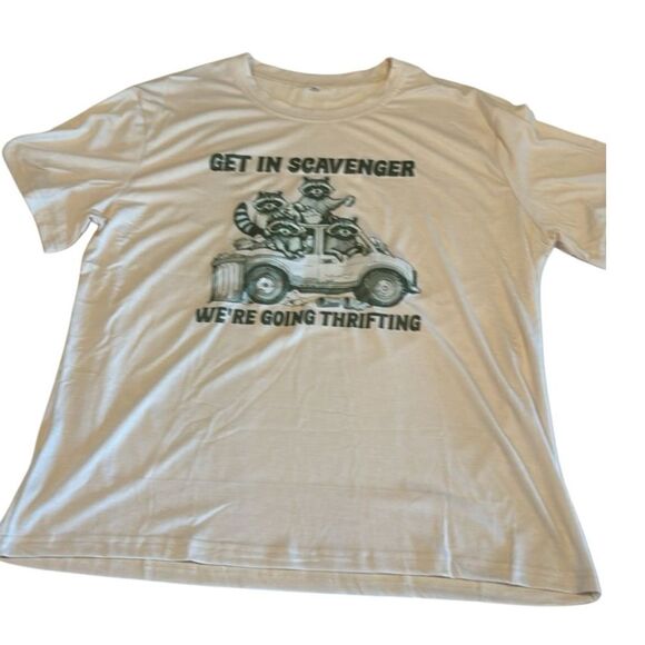 NWOT Get In Scavenger We’re Going Thrifting” T-Shirt Size XL Women’s - Picture 3 of 7